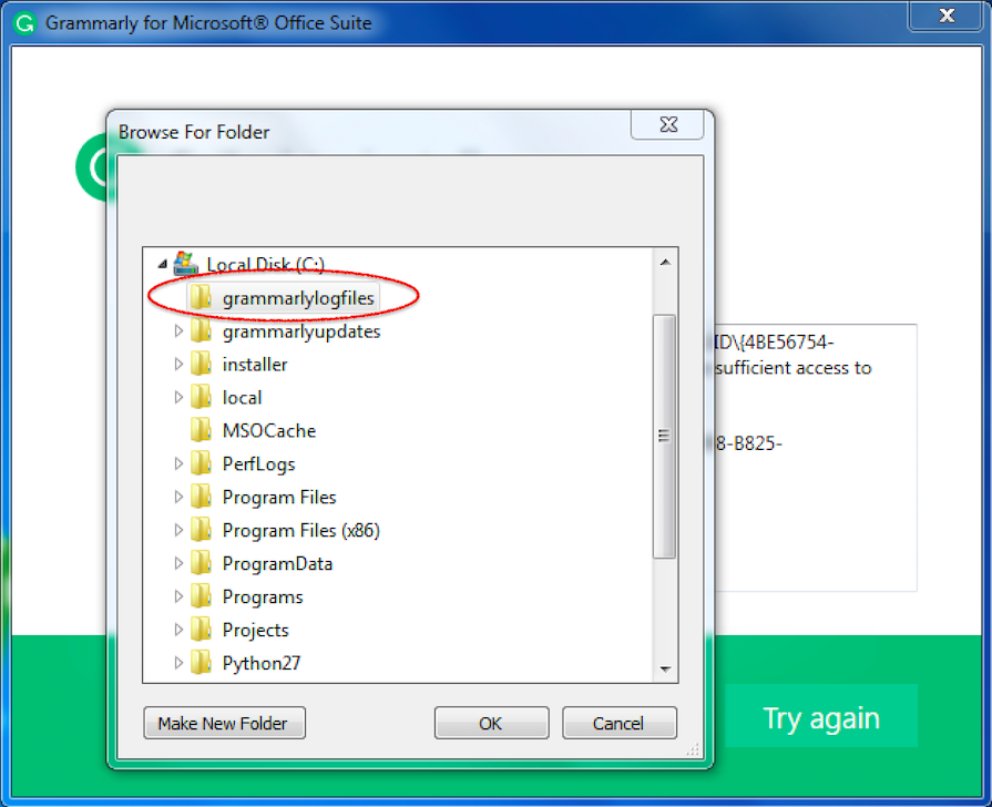 How to send installation log files to grammarly grammarly support