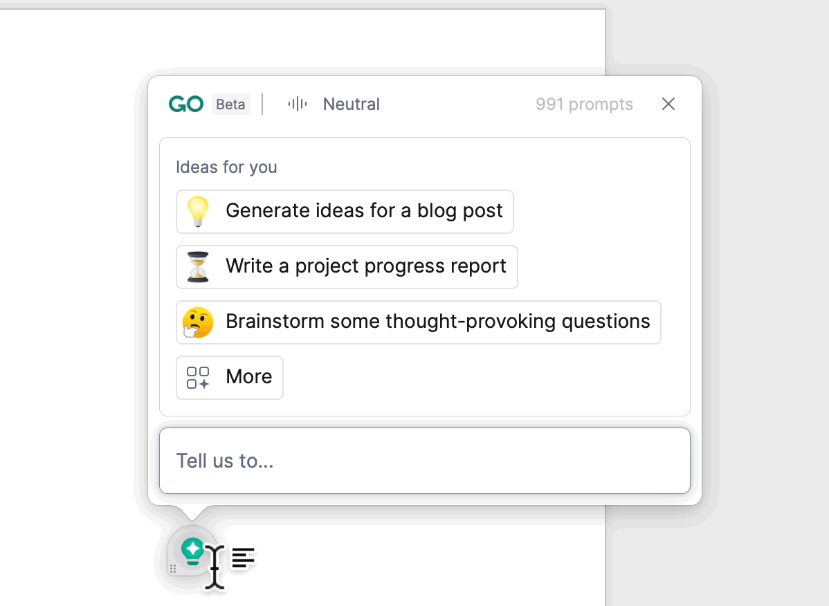How many GrammarlyGO prompts do I have? Grammarly Support
