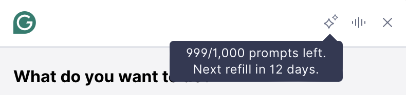Number of remaining prompts