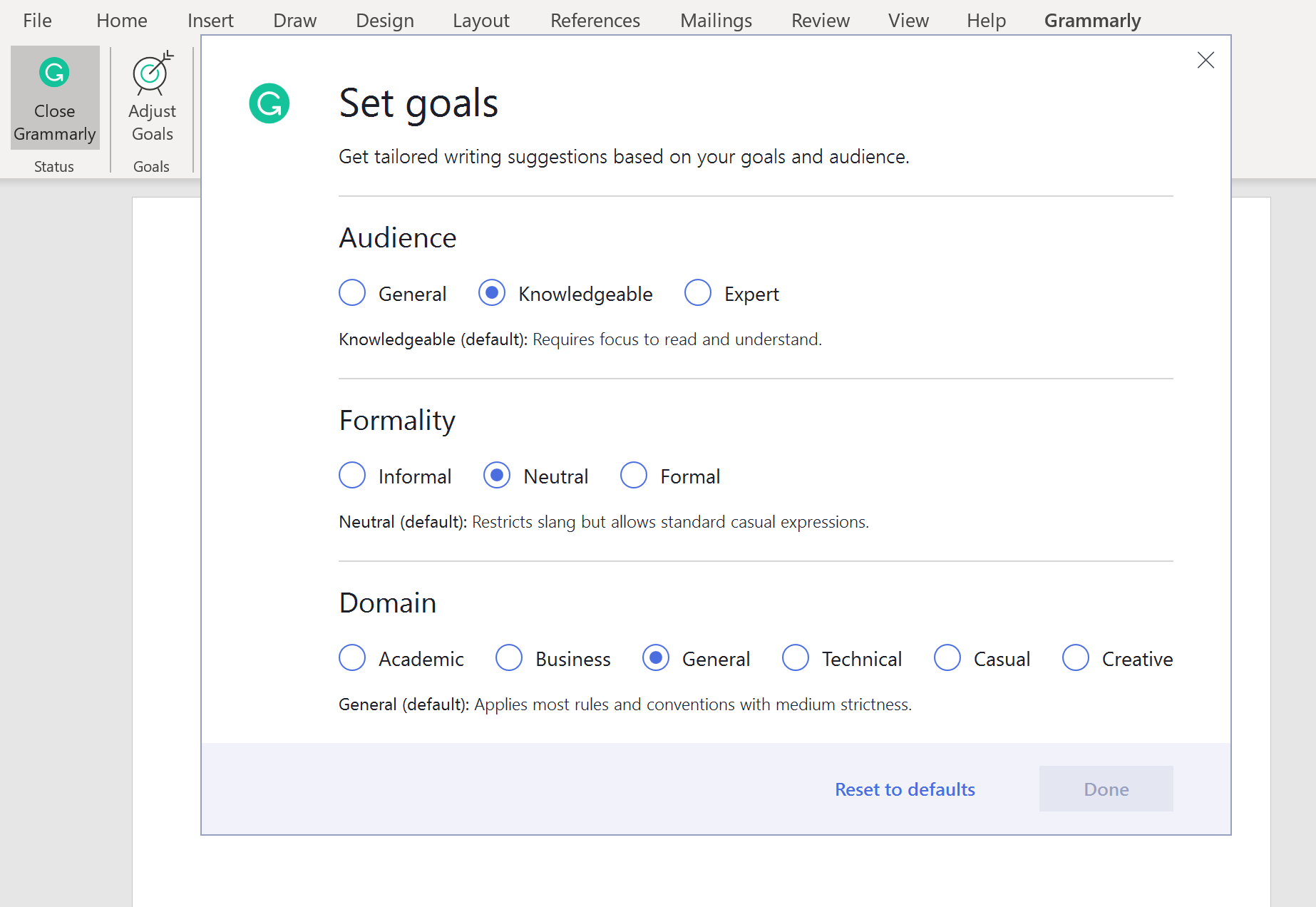 grammarly add-in for microsoft® office mac