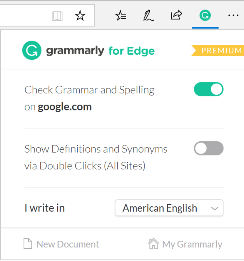 grammarly desktop extension