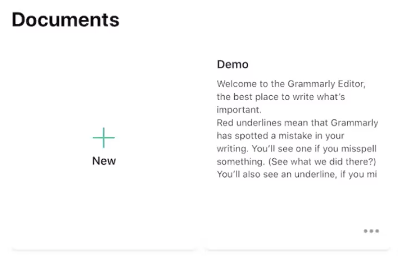 Cách tạo tài liệu mới trên Grammarly dành cho iPad