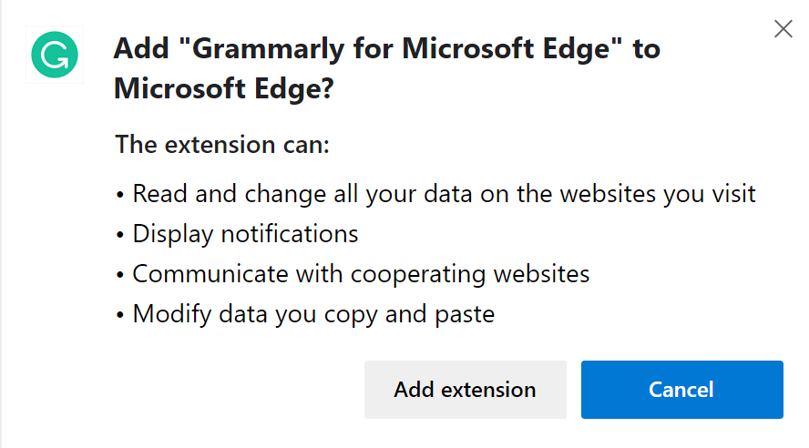 grammarly extension for chrome