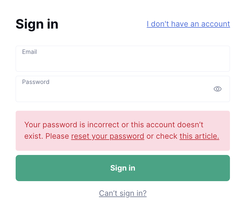 Fix wrong credentials invalid username or password facebook login